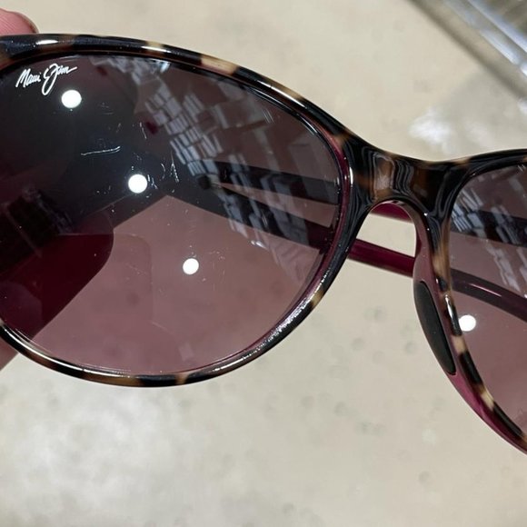 Maui Jim Ocean MJ 723-12B Oval Tortoise Sunglasses Polarized Maui Rose Lens (C) main image 5